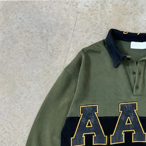 Polo de Manga Larga para Hombre, Algodón Grueso, Corte Holgado, Estilo Corto, con Bordado Personalizado de Alta Calidad - Product Image 5