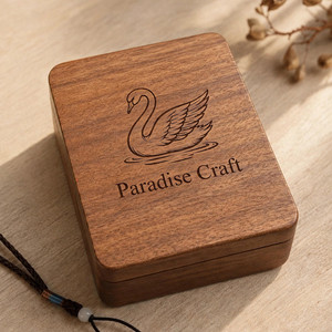 Boîte à bijoux décorative en bois avec insert en velours beige, plusieurs compartiments pour bagues et boucles d'oreilles - Product Image 2