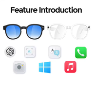Lunettes Intelligentes IA : Traduction IA, Caméra HD 8MP, Enregistrement d'Images 4K, Conversation, Écoute Musicale