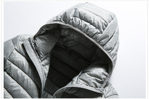 Chaqueta de Invierno para Hombre de Alta Calidad, Ligera, con Capucha, Chaqueta Acolchada, Chaqueta Casual de Invierno, Corte Ajustado - Product Image 3