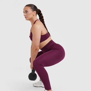 Custom Women's Yoga Leggings OEM Size Stretchy Fitness Pants Moisture Wicking Gym Tights for Running Women's Leggings - Product Image 6