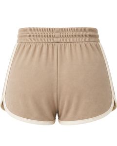Shorts Deportivos Personalizados para Mujer en Beige y Blanco, de Secado Rápido, Transpirables, con Cintura Elástica, para Gimnasio, Fitness, Ropa Deportiva Informal - Product Image 2