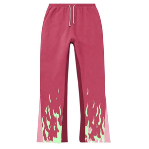 Pantalon évasé brodé pour homme, taille haute, en coton, décontracté, mode urbaine, tenue de bureau, anti-plis, écologique - Product Image 3