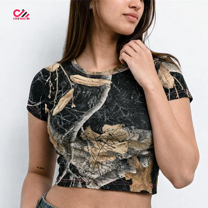 Camisetas cortas personalizadas con diseño impreso, nuevo artículo, ropa de calle moderna para mujer, camisetas cortas personalizadas para mujer. - Product Image 4