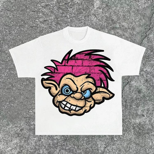 เสื้อยืดพิมพ์ลายผู้ชายไซส์ใหญ่คุณภาพสูง ผ้าฝ้าย 100% ทรงหลวม น้ำหนัก 300 กรัม ระบายอากาศได้ดี แขนสั้น ไม่เป็นขุย - Product Image 1