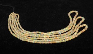 Flashy Ethiopian <b>Opal</b> Smooth Rondelle Beads 2.5-4 MM Welo Fire <b>Opal</b> Beads 16 Inch Ethiopian <b>Opal</b> Bead Strand for Jewelry Making - Product Image 4