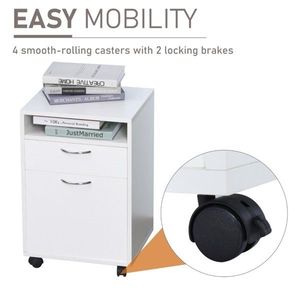 White Storage File Cabinet - Product Image 1
