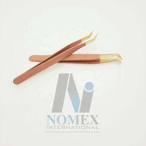แหนบขนตาแบบปลายแหลมเคลือบด้วยผงสีน้ำตาลเข้มแหนบสำหรับต่อขนตาทำจากสเตนเลสสตีลสั่งติดโลโก้ได้ตามต้องการ - Product Image 6