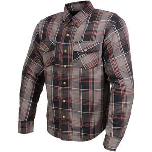 Chemise de motard en flanelle à carreaux grande taille pour homme en cuir 2025, renforcée par des fibres d'aramide pour la conduite à moto - Product Image 2