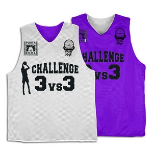 Maillot de basket réversible 3 contre 3, maillots du club Lakers, vente en gros de maillots de basket, uniforme d'entraînement, uniformes de basket pour enfants - Product Image 5