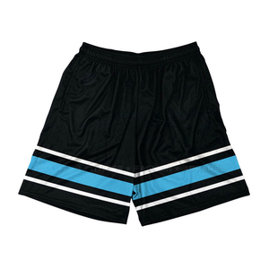 Uniformes de Lacrosse Personalizados por Sublimación para Universidad, Conjunto de Jersey de Lacrosse Negro con Cuello en V para Hombre con Número 22 Azul - Product Image 4