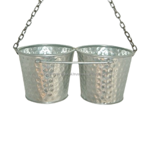 Juego de 3 Macetas de Metal Ecológicas de la Mejor Calidad con Orificio de Drenaje para Decoración de Jardín en Casa y Restaurantes - Product Image 4