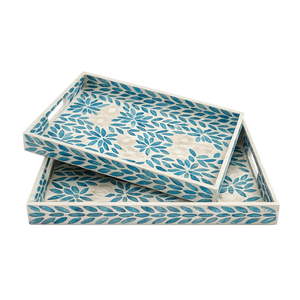 Plateau décoratif artisanal en nacre style urbain, durable, pour rangement domestique - Product Image 1