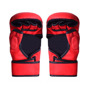 Gants de MMA en cuir durables pour l'entraînement - Ajustement sécurisé avec fermeture auto-agrippante, rembourrage de haute qualité, gants de sparring MMA - Product Image 3
