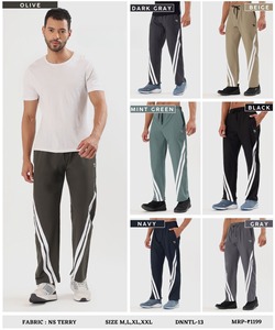 Pantalones de hombre importados NS Terry Lycra de corte recto, suaves, elásticos y duraderos (GSM 180–190) - Product Image 1