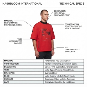 Camiseta Personalizable de Estilo Urbano para Hombre, 320GSM, Algodón Grueso, Tejido Doble, Talla 2XL, Manga Corta - Product Image 5