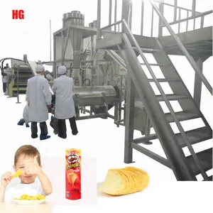 Kartoffelchips-Fabrikanlage hohe Kapazität automatische Kompakt-Kartoffelchips-Anlage Komplette Kartoffelchips-Herstellungslinie