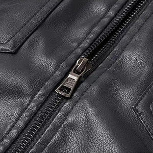 RTS Customized <b>Mens</b> Clothing Natural <b>Sheepskin</b> Winter Leather <b>Jackets</b> With Hooded Motorbike Leather <b>Jackets</b> For <b>Men</b> CP-MLJ-06 - Product Image 4