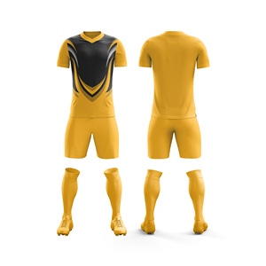 Ensemble d'uniformes de football sur mesure, maillot en polyester |   Tailles pour hommes, femmes et jeunes |   Vêtements de sport légers à séchage rapide en gros - Product Image 4