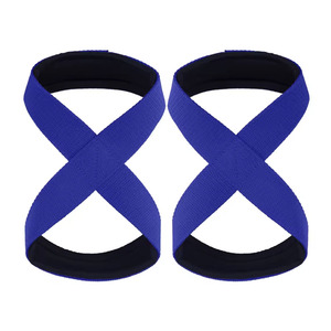 Adjustable Neoprene Cotton Figure 8 Wrist Straps High Stretch Anti Slip Lightweight Eco-Friendly Gym Support for <b>Weight</b> Lifting - Product Image 3