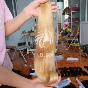 Extensiones de cabello Remy Rubio 613, pelucas de cabello virgen hasta los hombros, cabello humano vietnamita 100% - Product Image 5
