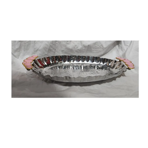 Best Selling Stainless Steel Serving tray/Dish For your home <b>Lunch</b> & Dinner Table Organizer Decorative Plate/Dish - Product Image 1