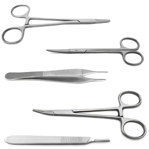 Kit de retrait de sutures : Porte-aiguille, Pince à pouce, Ciseaux, Instrument chirurgical - Product Image 1