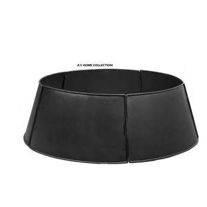 <b>Tree</b> Collar Stainless Steel Metal Hammered Texture Designer Round Shape Xmas Festival Decoration Farmhouse - Product Image 3