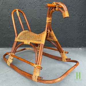 ÉXITO DE VENTAS: Caballito Mecedor de Ratán Natural Ecológico, Silla de Juguete Infantil Hecha a Mano para Decoración de Guardería y Regalos - Product Image 6