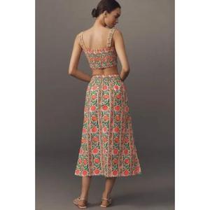 Top Corto Lucia con Estampado Urbano de Color Personalizado, Falda Casual con Tirantes, Panel Regular, Tirantes en los Hombros, 100% Algodón - Product Image 2