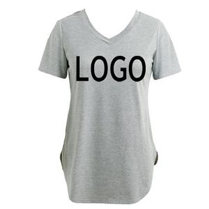 Camiseta Larga de Algodón y Elastano para Mujer con Logotipo Personalizado, Corte Ajustado, Estilo Casual para Exteriores y Urbano - Product Image 3