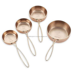 Juego de 4 Tazas Medidoras de Metal con Recubrimiento de Polvo Negro, Tazas de Medición de Acero Inoxidable para Cocina, Juegos de Regalo, Soporte OEM - Product Image 2