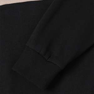 เสื้อฮู้ดบล็อกสีเบจ-ดำสำหรับผู้ชาย เสื้อสเวตเชิ้ตผ้าฟลีซลำลอง สไตล์สตรีทแวร์สำหรับฤดูหนาว - Product Image 5