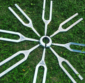 One Side-Ended 528 Hz & 432 Hz Polished Giant Tuning Fork Chakra alignment frequency <b>tool</b>... - Product Image 4