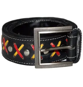 HMB-3932B LEDER GÜRTEL BRAIDS STYLE TRAVEL 38MM GÜRTEL MIT NÄHLEN