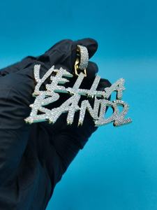 จี้ห้อยคอเงินแท้ 925 ประดับเพชรโมอิสซาไนต์ VVS แบบสั่งทำพิเศษ สไตล์ฮิปฮอป ประดับเพชรเต็มตัวอักษร จี้ห้อยคอตัวอักษรแร็ปเปอร์ - Product Image 6