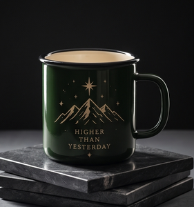 Wholesale Retro Style Iron Enamel <b>Coffee</b> <b>Mug</b> Camping Teacup Featuring Mountain Starry Night Quote Design <b>Portable</b> Lightweight - Product Image 3