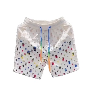 Pantalones Cortos Deportivos Casuales para Hombre, de Tela de Lana, Doble Capa, con Estampado, Forro Delgado, Personalizables, de Secado Rápido, para Verano - Product Image 1