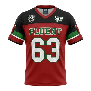 American Football Jersey Private Label Custom Branding Logo Premium Wholesale Short Sleeve Stretchable Mobility Customizable - Product Image 1