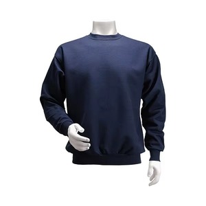 Custom Heavyweight Crewneck Sweatshirt Black 100% Cotton Fleece <b>Pullover</b> Blank Plain <b>Men</b> Women Unisex Classic Fit OEM Bulk - Product Image 4