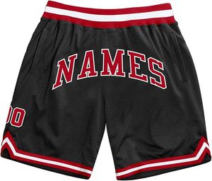 Shorts de basket personnalisés pour hommes et garçons, avec nom et numéro brodés, en tricot côtelé, avec poches. - Product Image 5