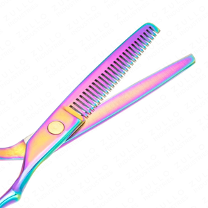 Juego de Tijeras de Peluquería Profesionales Multicolores, 2 Piezas, Tijeras de Acero Inoxidable para Cortar el Cabello con Logotipo Personalizado - Product Image 3