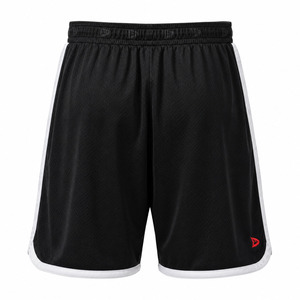 Shorts de basket-ball en maille Y2K pour hommes, shorts streetwear noirs amples avec motif 08 en strass, bordure blanche et cordon de serrage - Product Image 4