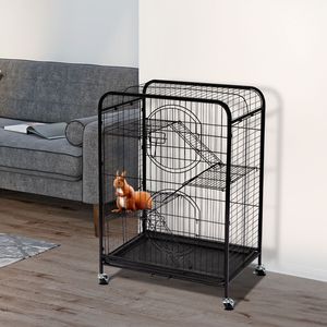Gabbia in Metallo da 37 Pollici per Furetti e Cincillà, Adatta ad Animali di Taglia Media e Piccola, con Rampe per Conigli e Porcellini d'India - Product Image 4