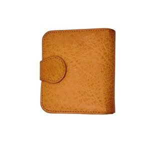 Genuine Leather Women's Premium Trifold Short <b>Card</b> <b>Holder</b> Silk Lining Snap Closure Customizable OEM Wholesale Luxurious Soft - Product Image 1
