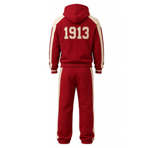 ชุดวอร์มมีฮู้ด Delta Sigma Theta ปี 1913 สีแดง ผ้าฝ้าย ชุดลำลองแบบเต็มตัวสำหรับทุกเพศ พร้อมลายพิมพ์ตัวอักษรและเชือกผูก - Product Image 6