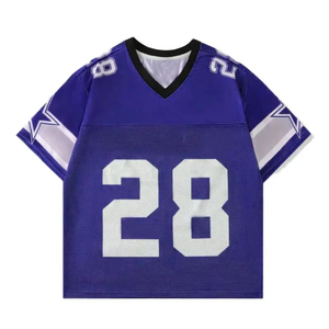 Custom Design American Football Fan Jersey Fully Dye Sublimation Printed Breathable 100% Polyester <b>Mesh</b> Anti-Bacterial Summer - Product Image 2