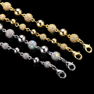 Collar de Cadena Cubana con Cuentas de Diamantes Moissanite VVS, Estilo Hip Hop, 8mm, Plata 925, para Hombre y Mujer - Product Image 4