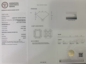Diamant fantaisie de laboratoire de 1 à 10 carats, taille Radiant, certifié IGI, clarté VVS, pour bijoux en vrac, CVD, cultivé en laboratoire, gravé au laser, vente en gros - Product Image 5