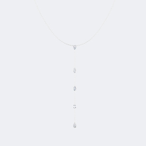 Collier de luxe plaqué or 18 carats avec diamant de laboratoire taille mixte serti clos 1,25 carat total - Product Image 3